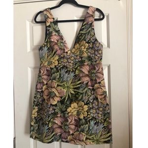 Topshop Floral Jacquard Pini Dress